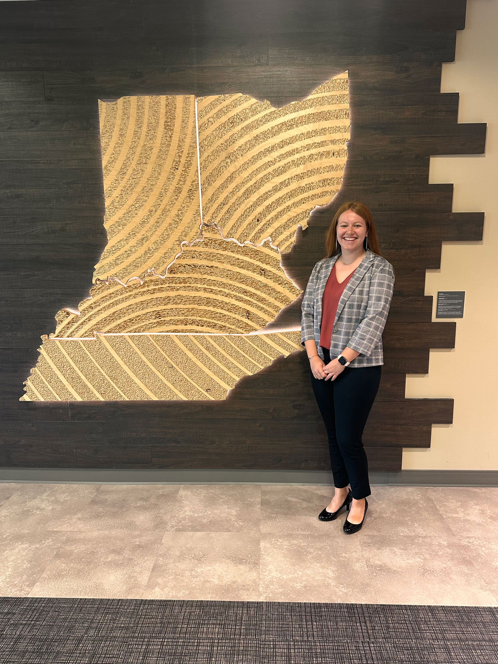 Taryn Wainscott at her Farm Credit Internship
