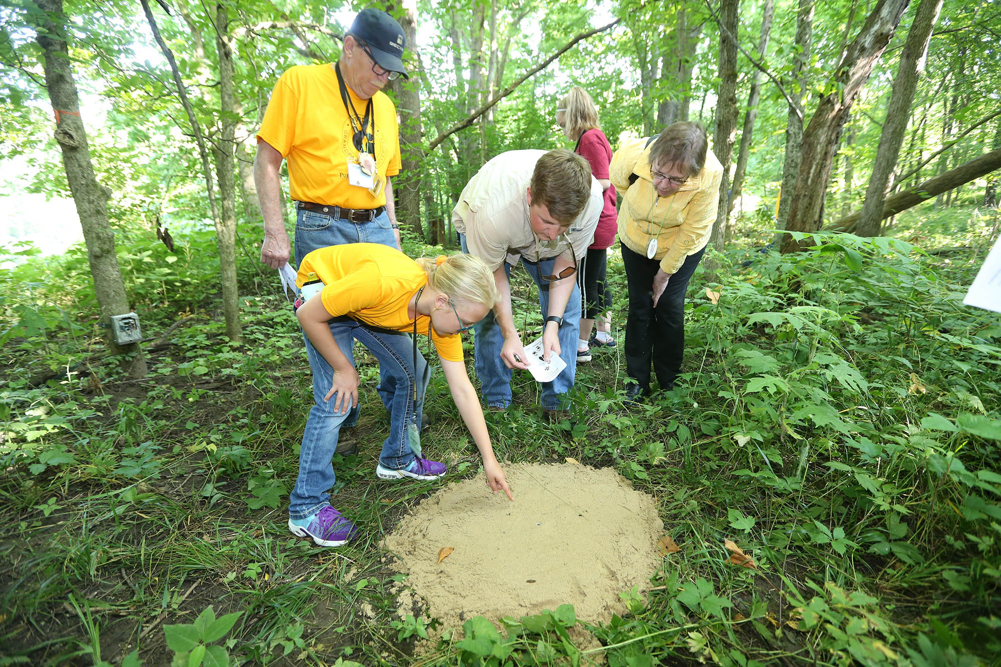 Jarred Brooke with Youth in the forest